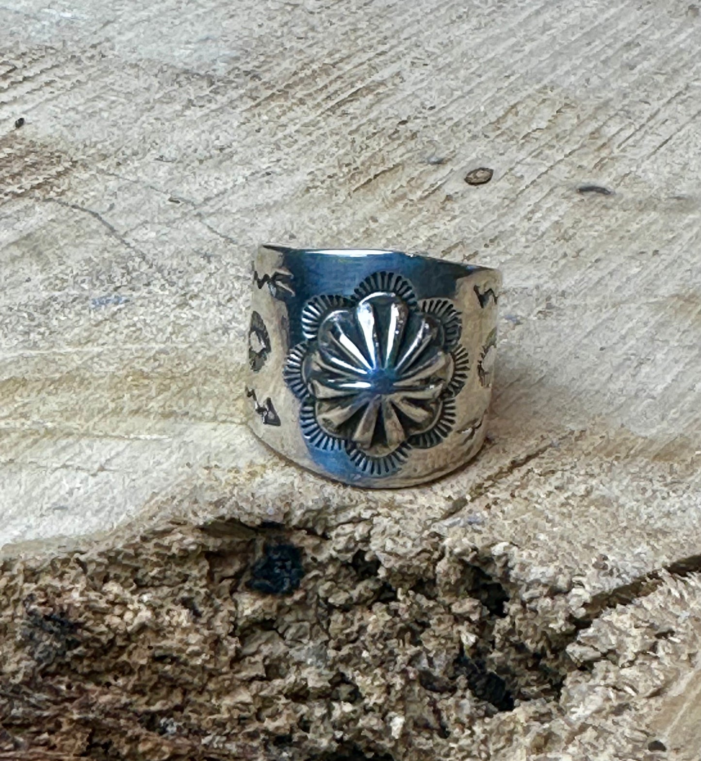 Concho Stamped Rings with Hearts