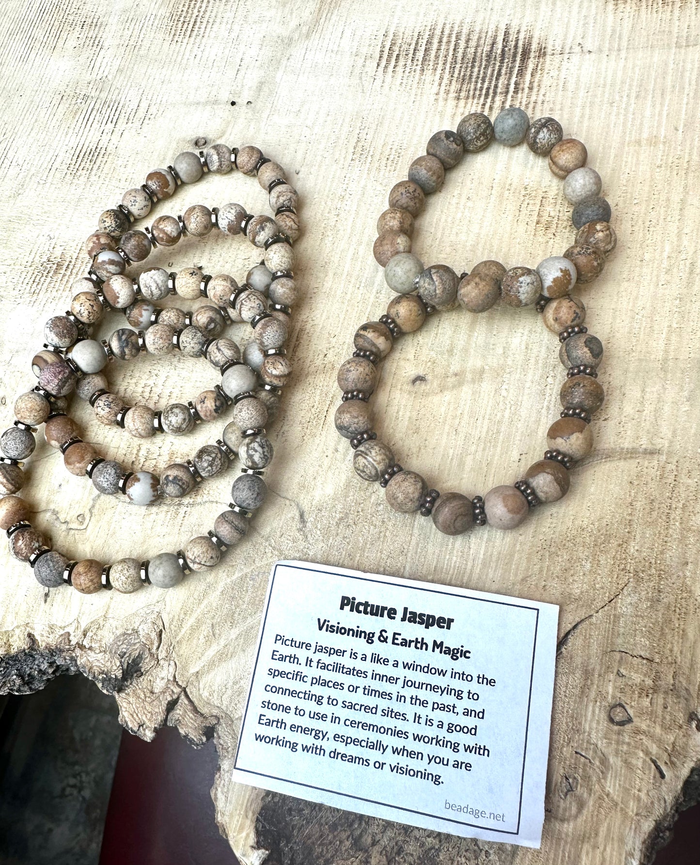 Picture Jasper Beaded Bracelets