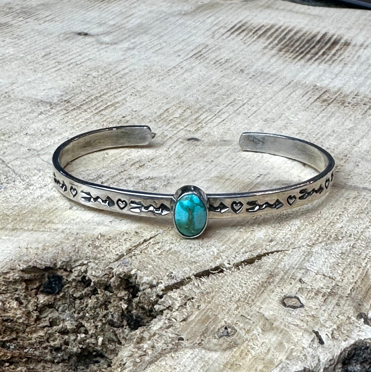 Got Heart Arrow Stacker Cuff with Sonoran Gold Turquoise