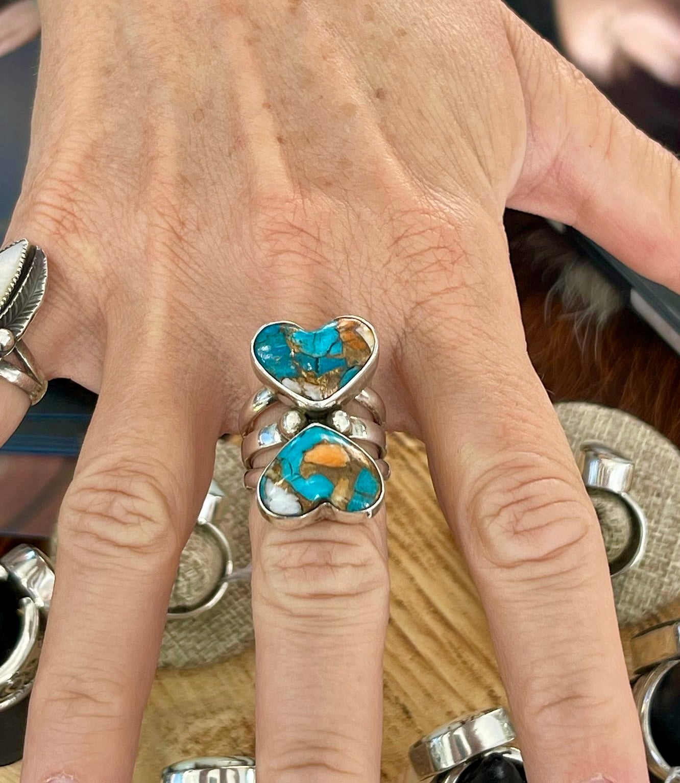 Got Heart Double Stone Ring