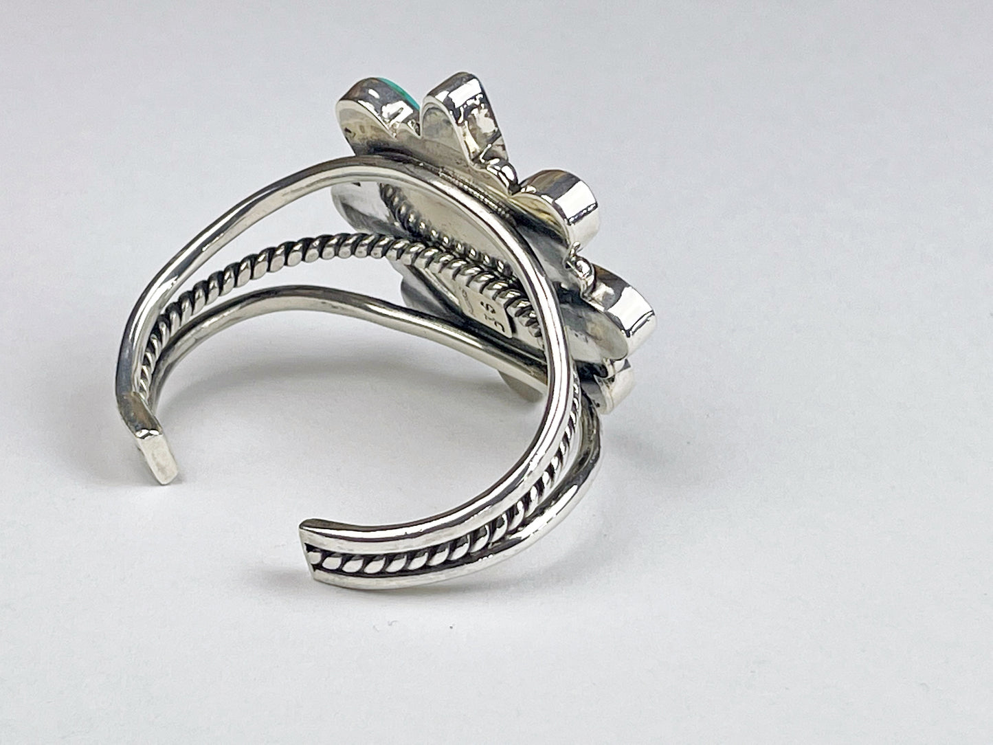 Sonoran Gold Turquoise Sterling Silver Bracelet - Statement Piece!