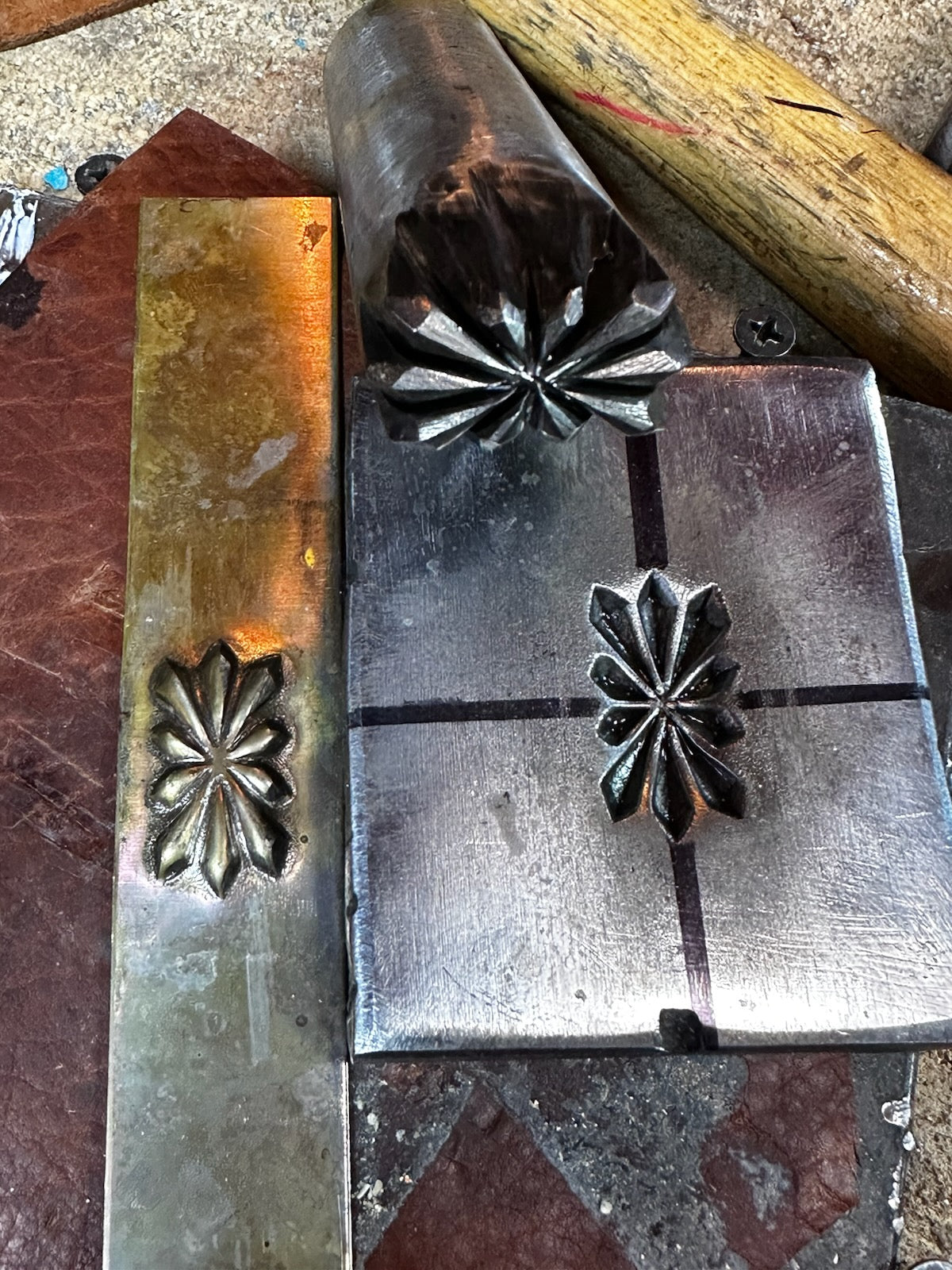 Rectangular Concho Stamped Sterling Silver Bracelet