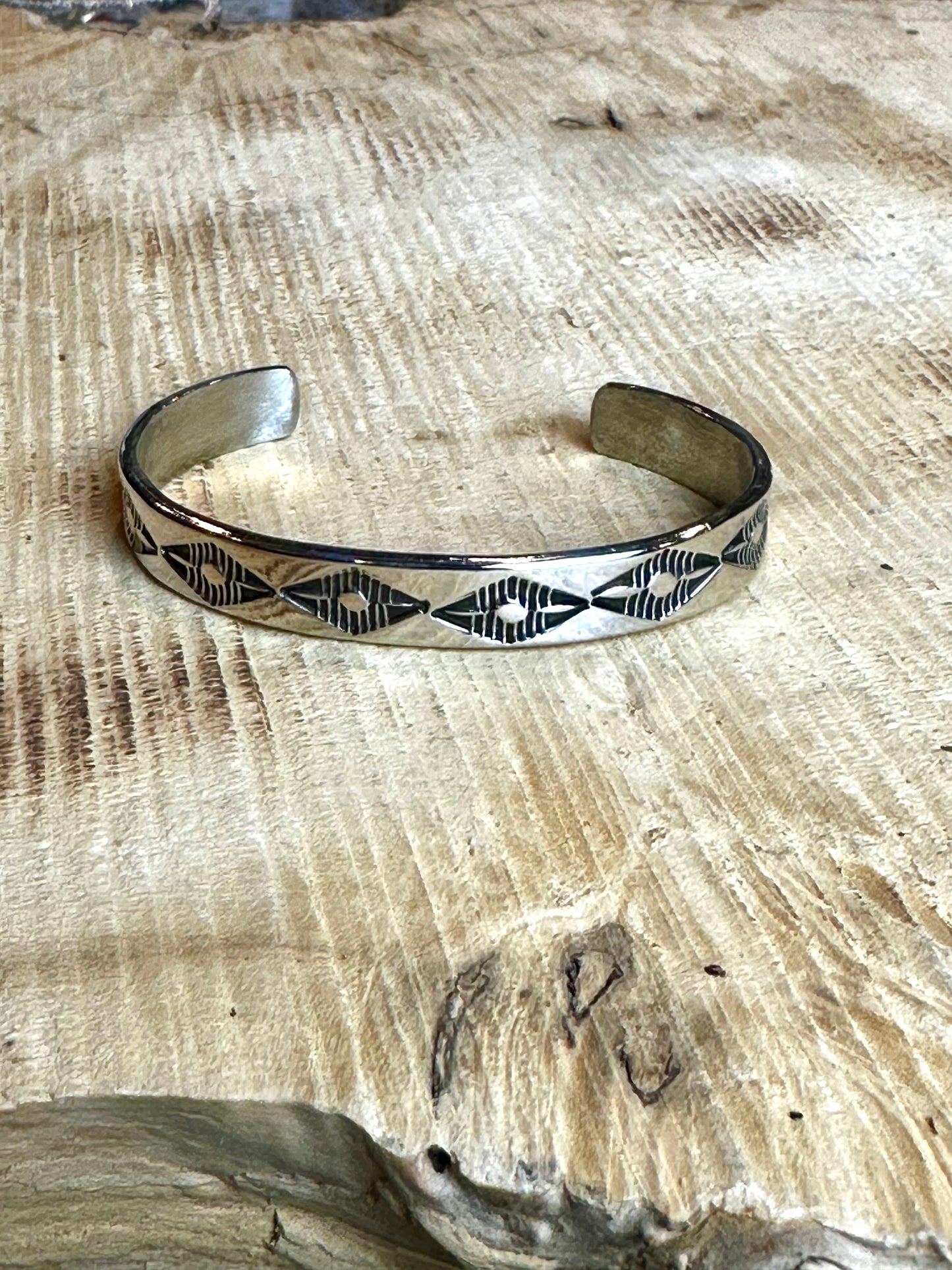 Stamped Sterling Silver Stacker Cuff