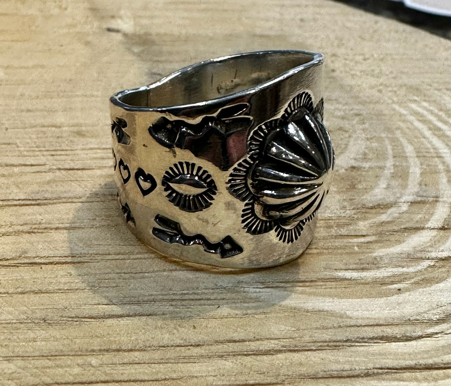 Concho Stamped Rings with Hearts