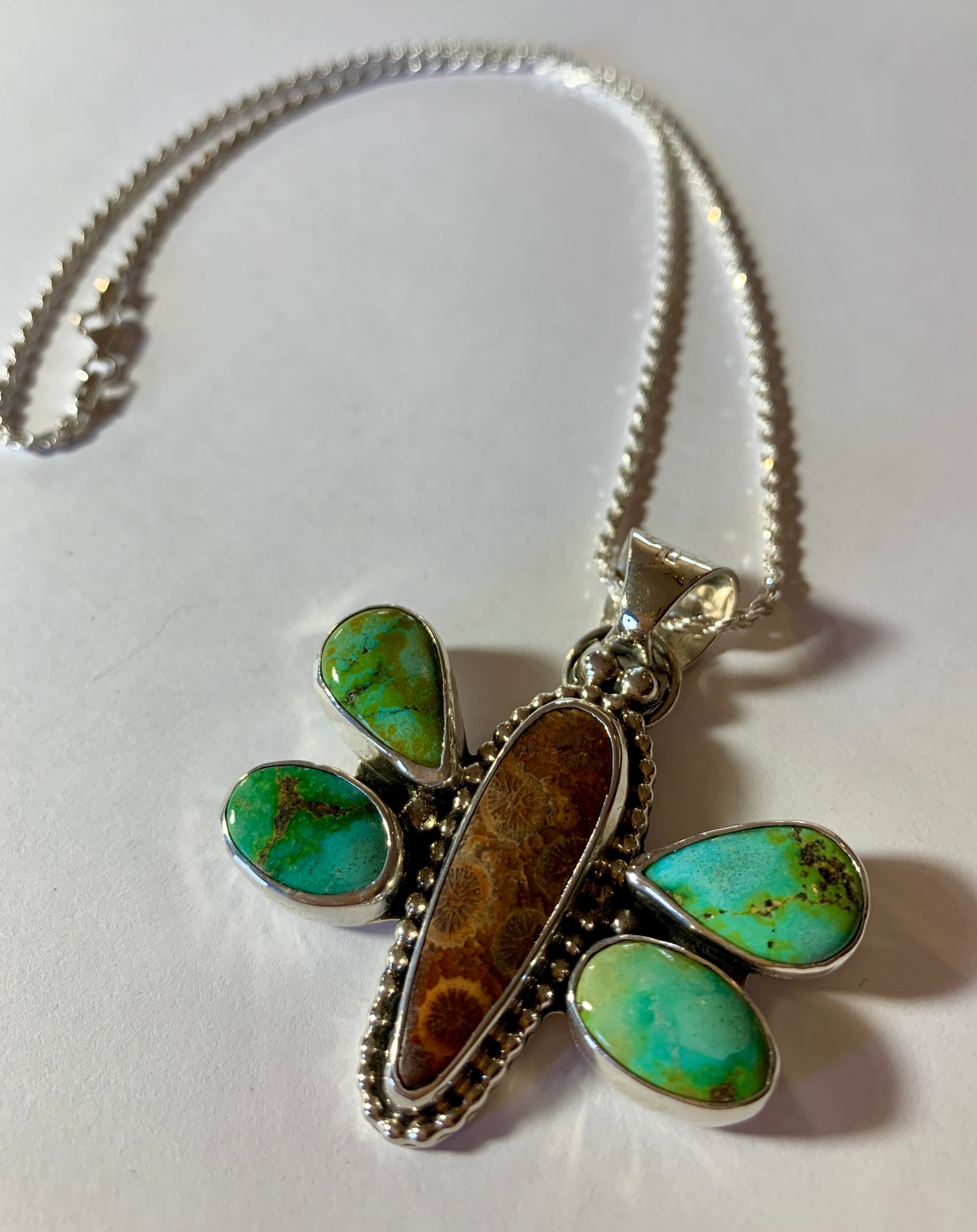 Dragonfly Pendant with Rope Chain