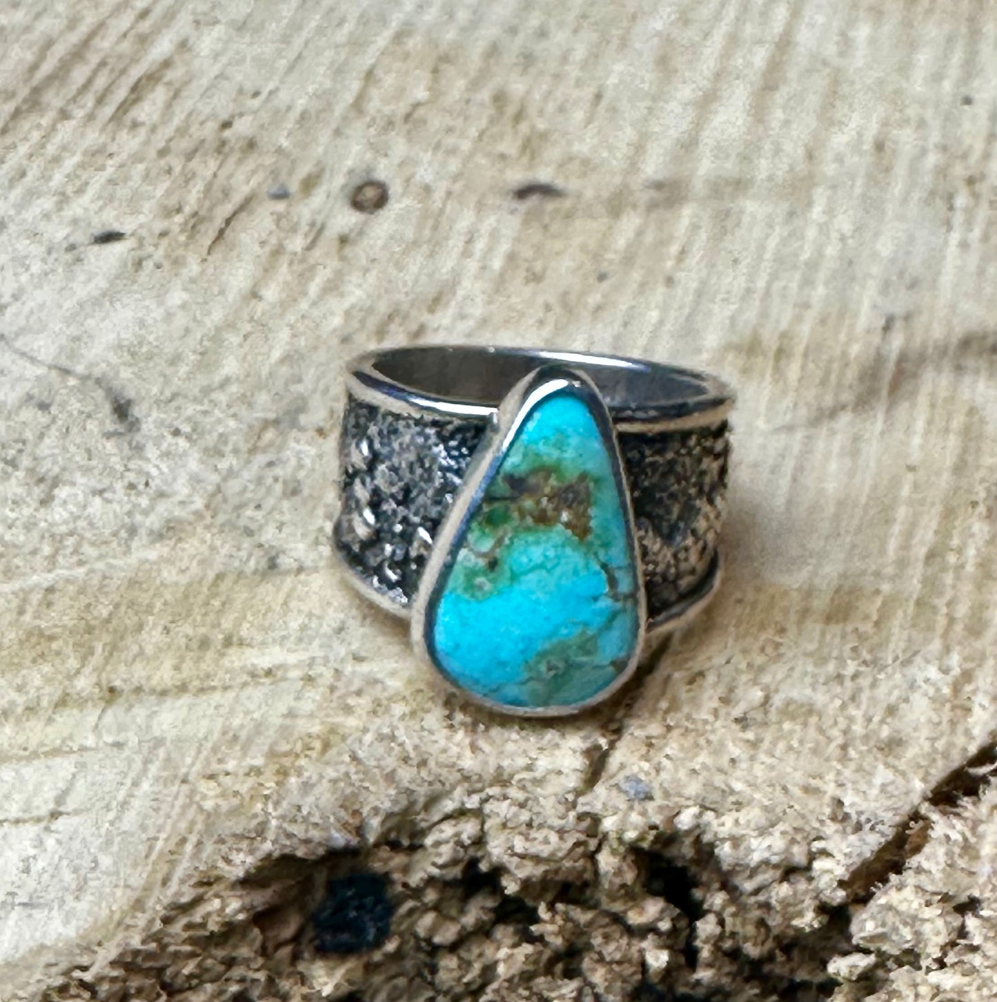 Sonoran Gold Turquoise Wide Band Ring