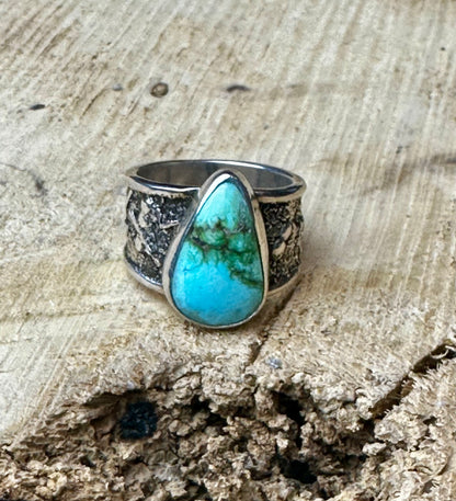 Sonoran Gold Turquoise Wide Band Ring