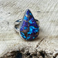 Purple Mohave Tear Drop Double Band Ring
