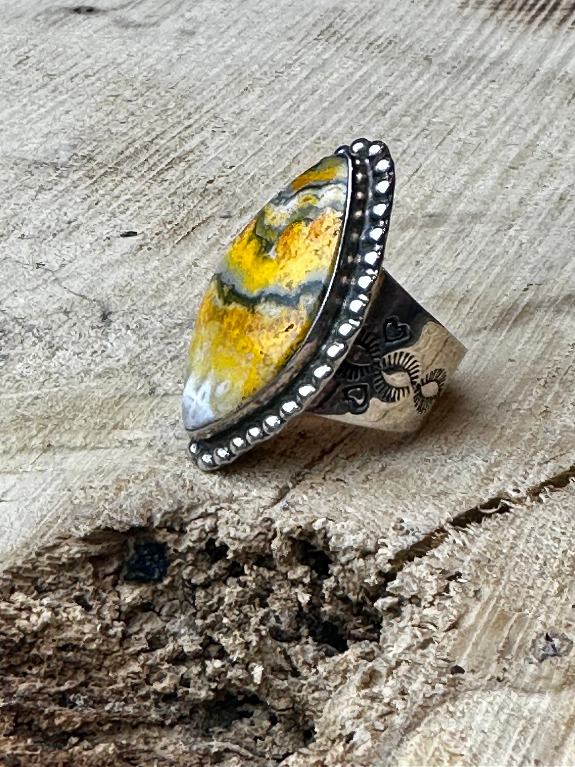 Bumblebee jasper ring sale
