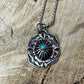Stamped Concho Necklace with Rope Chain